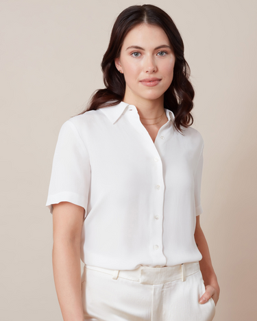 The Rosie Short-Sleeve Button-Up Blouse